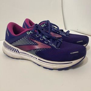 Brooks Womens Adrenaline GTS 22 1203531B403 Purple Running Shoes Sneakers Sz 9